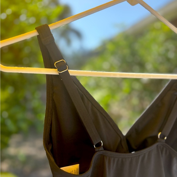 DKNY Black V Neck Swimsuit - Picture 4 of 7